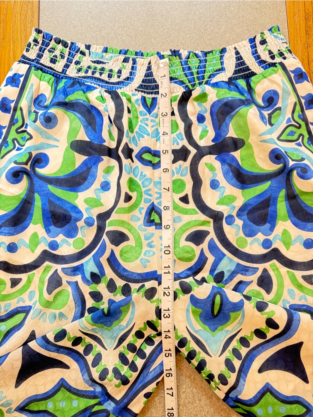 Current Air Los Angeles Boho Breeze High Rise Tile Print Palazzo Pants Large NWT - Picture 6 of 10